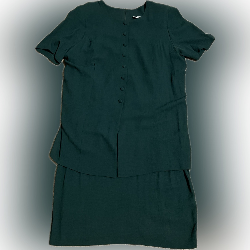 🔴Vintage Layered Dress Shirt Top Faux Button Front Back Zipper 16W Petite